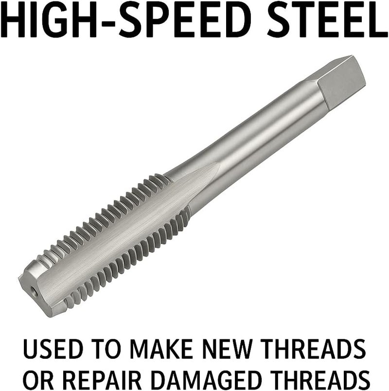 Yamesh M12 x 1.25 Metric Tap and Die Set HSS Machine Tap and GCr15 Alloy Steel Hex Die Right Hand Thread Cutting Tool for Metal Repair - Image 2